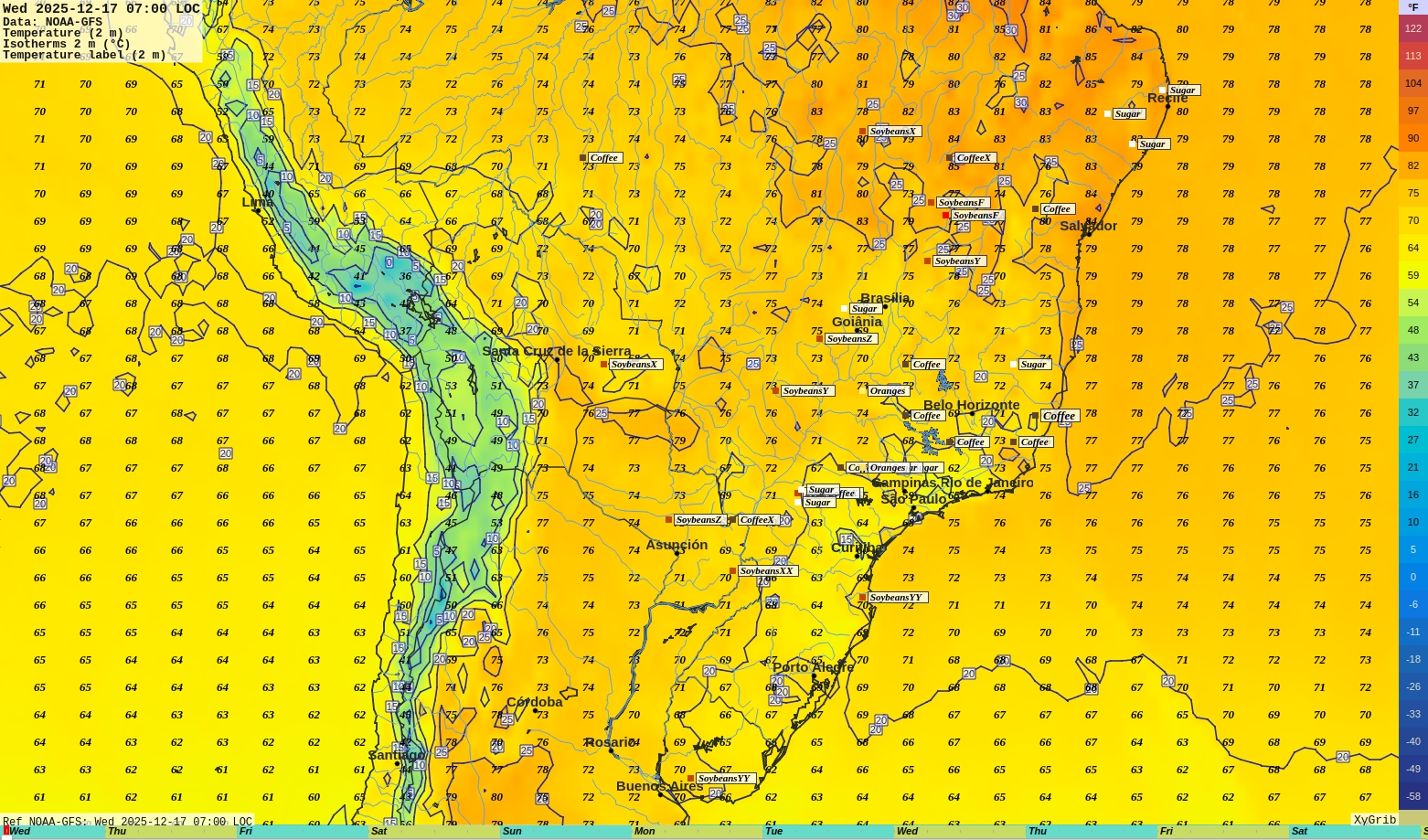Global snowfall possible + 2m (6.5ft) °C isotherms forecast.